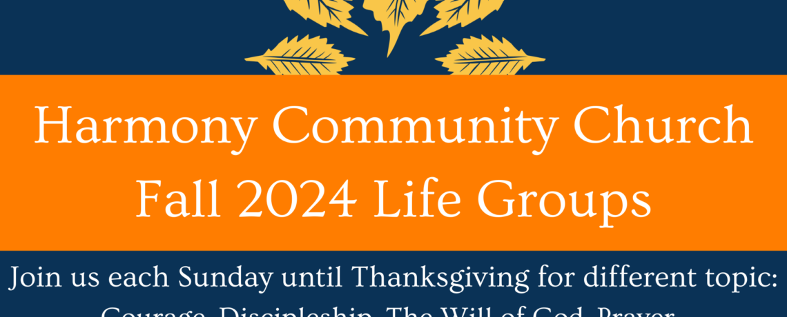 Fall 2024 Life Groups Study